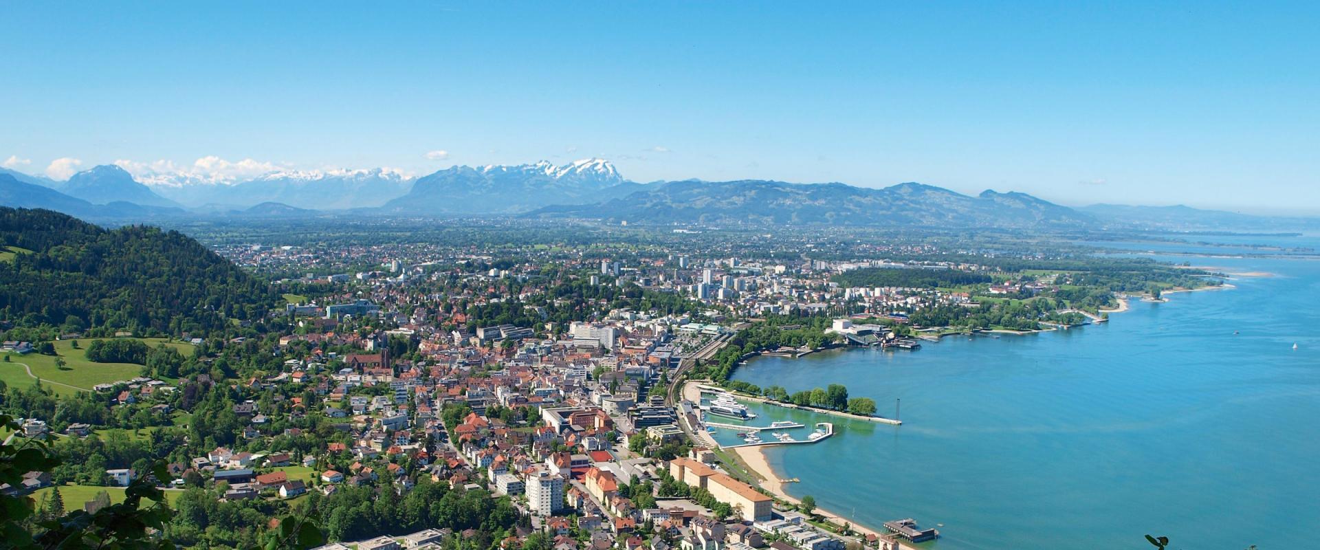 Panoramablick Bregenz Bodensee